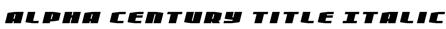 Alpha Century Title Italic