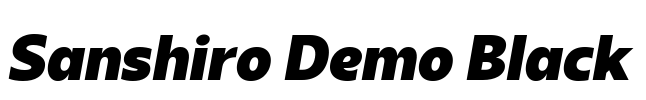 Sanshiro Demo Black Font Image