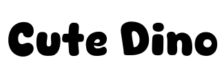 Cute Dino Font Image