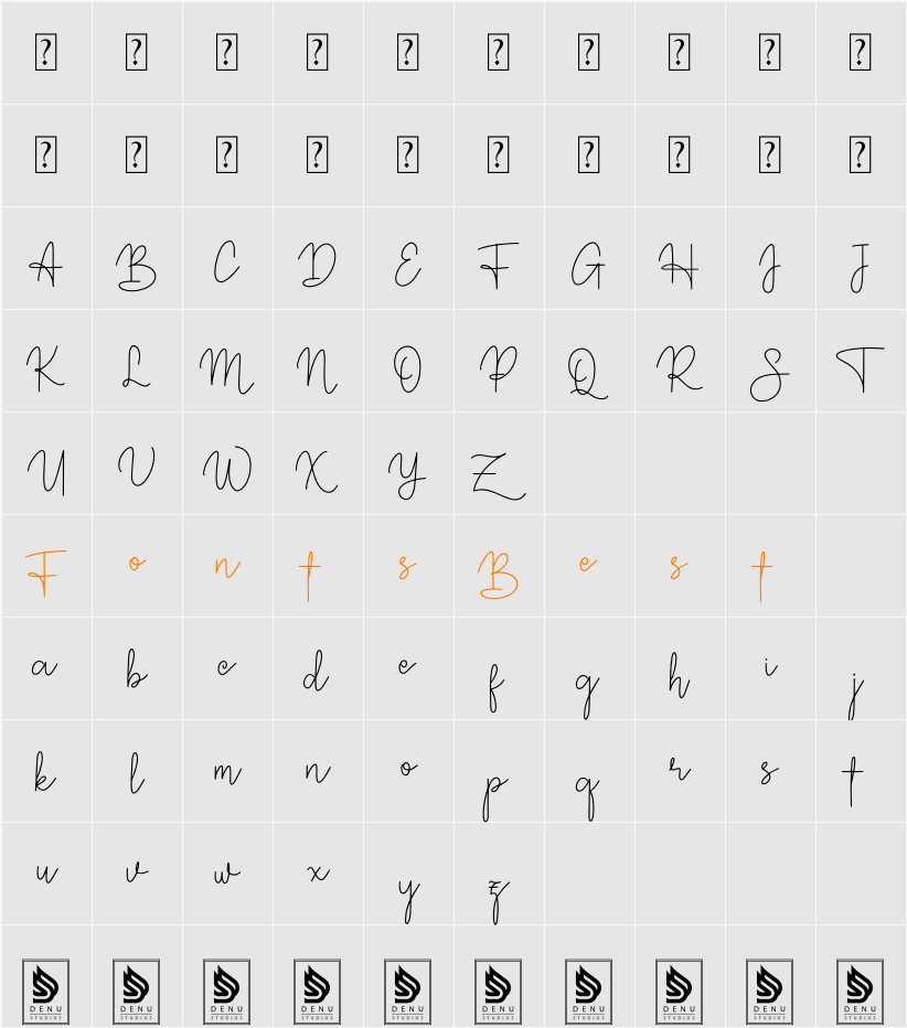 Baltijens Character Map
