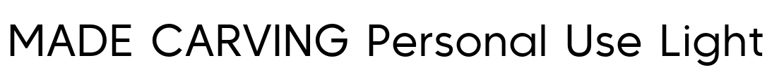 MADE CARVING Personal Use Light Font Image