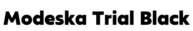 Modeska Trial Black Font Image