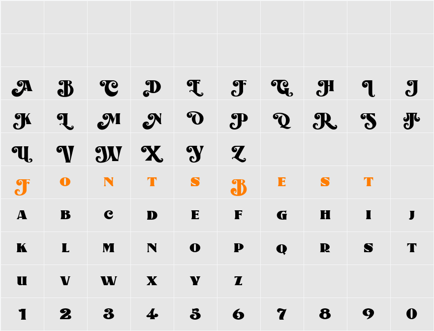 Alota Character Map