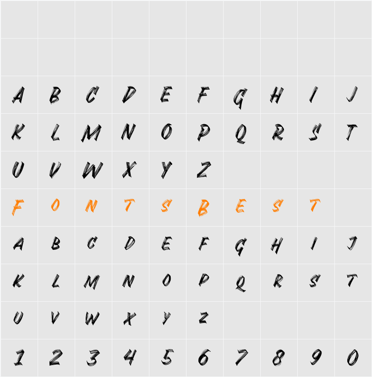 Grashrock Character Map