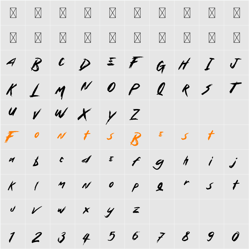 StanDSteEL Character Map