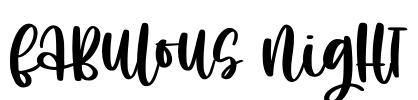 Fabulous Night Font Image