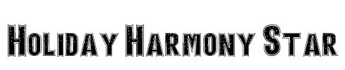 Holiday Harmony Star Font Image