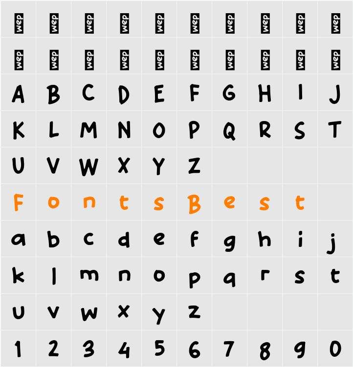 L Lioda Character Map