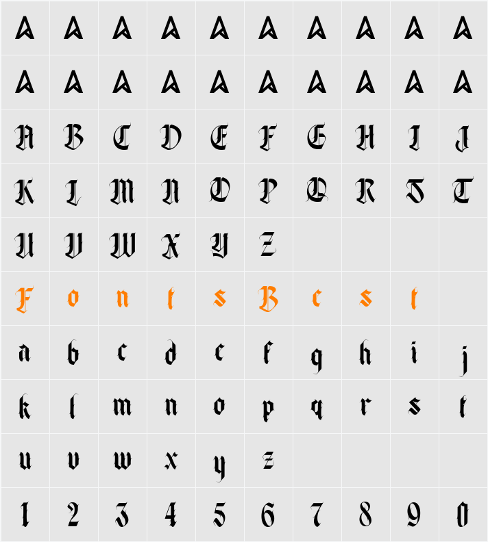 Makhor Character Map