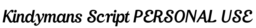 Kindymans Script PERSONAL USE Font Image