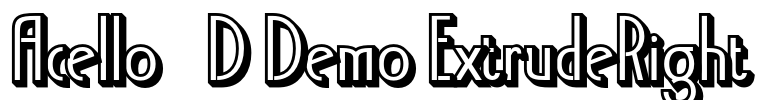 Acello 3D Demo ExtrudeRight Font Image