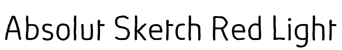 Absolut Sketch Red Light Font Image
