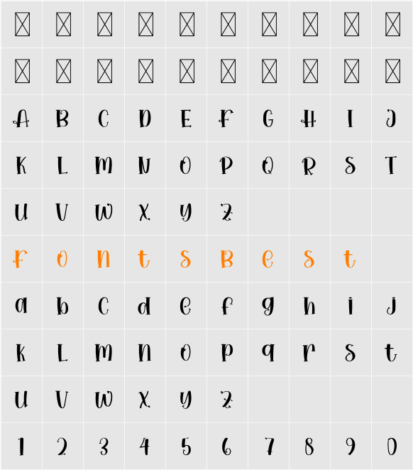 Cookies And Cream Character Map