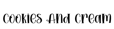 Cookies And Cream Font Image