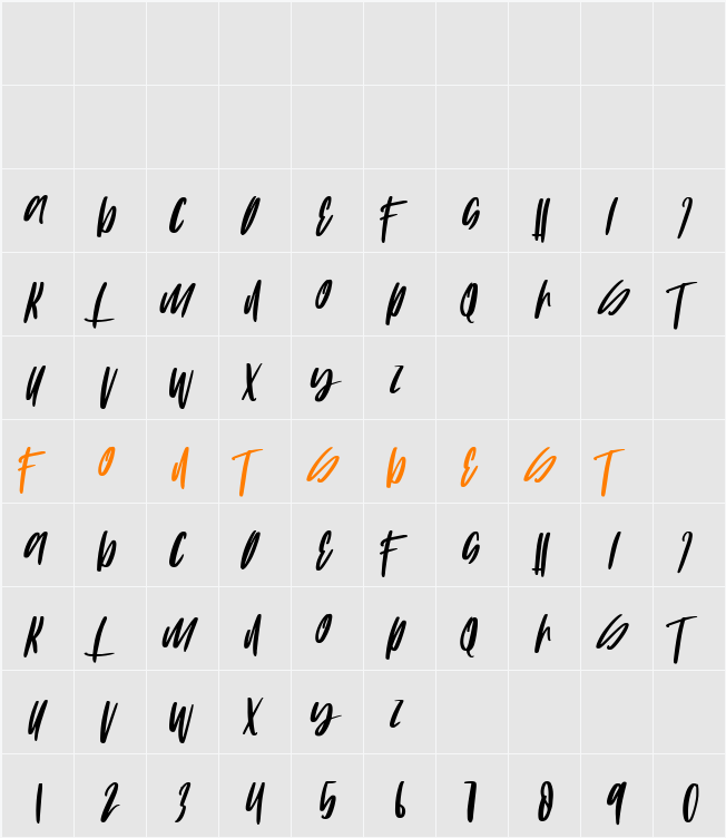 ALONE Character Map