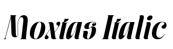 Moxtas Italic Font Image