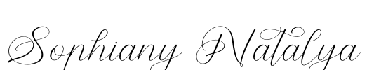 Sophiany Natalya Font Image