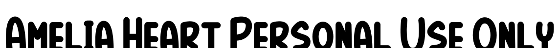 Amelia Heart Personal Use Only Font Image