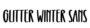 Glitter Winter Sans Font Image