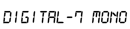 Digital-7 Mono Font Image