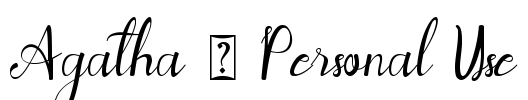 Agatha - Personal Use Font Image