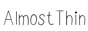 AlmostThin Font Image