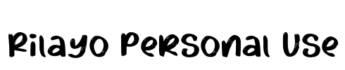 Rilayo Personal Use Font Image