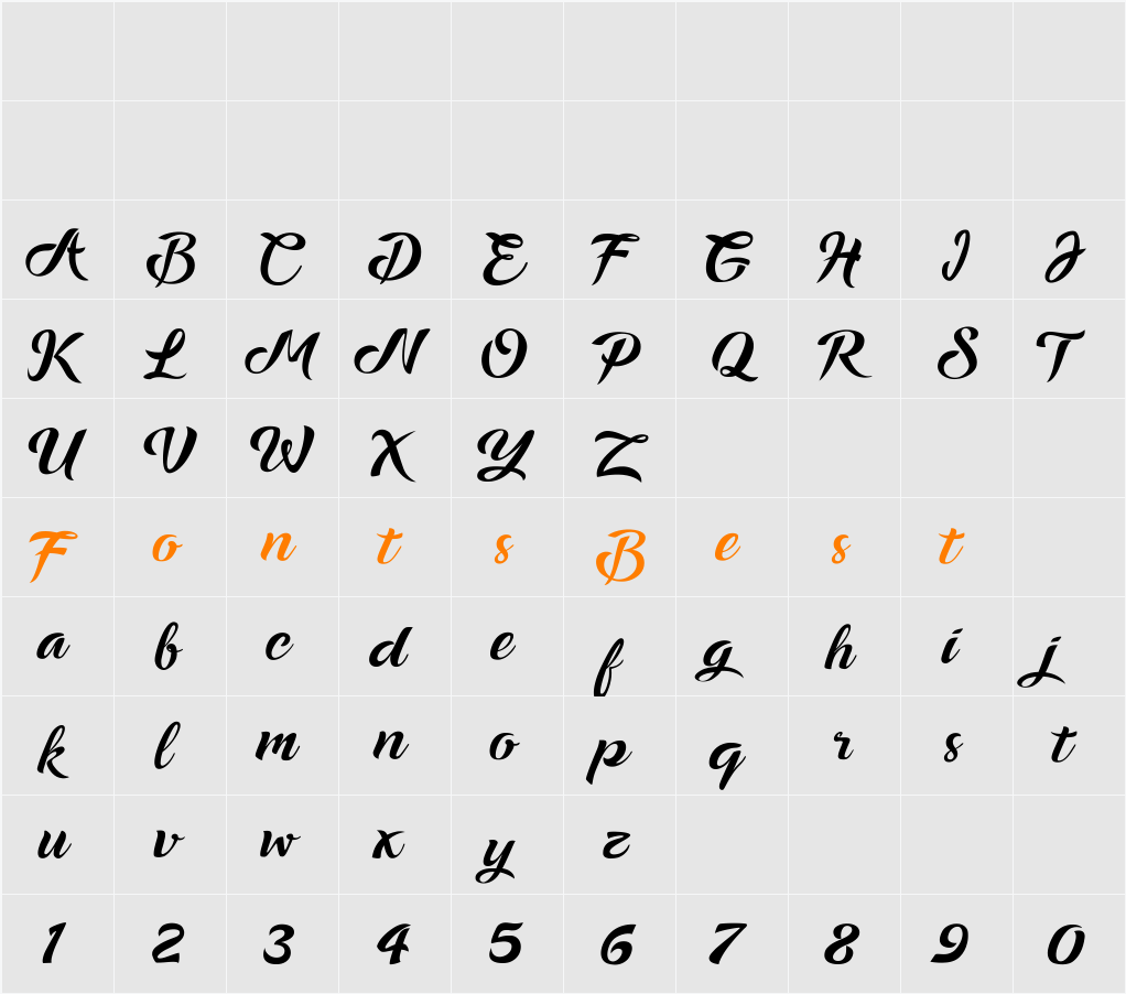 Ampera Character Map