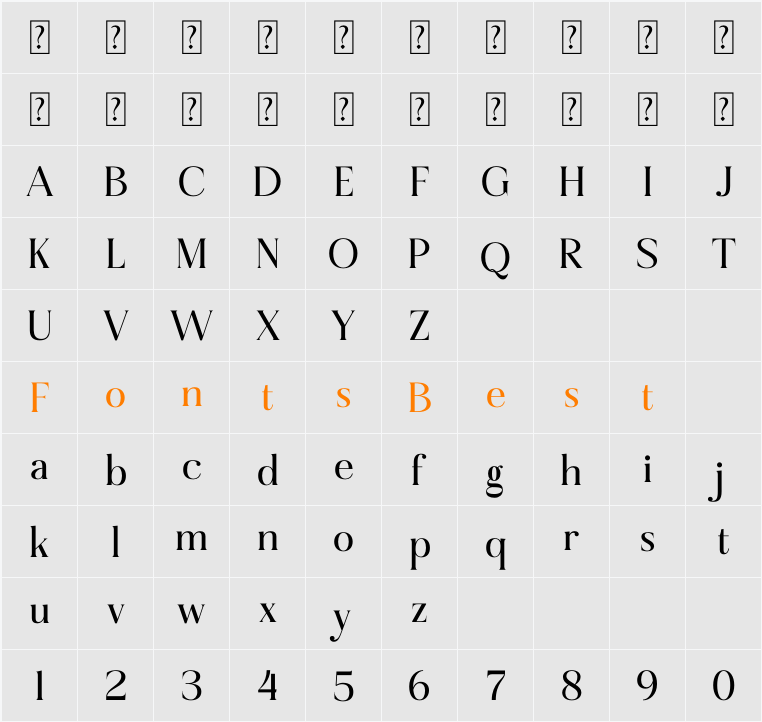 Fonphoria Character Map
