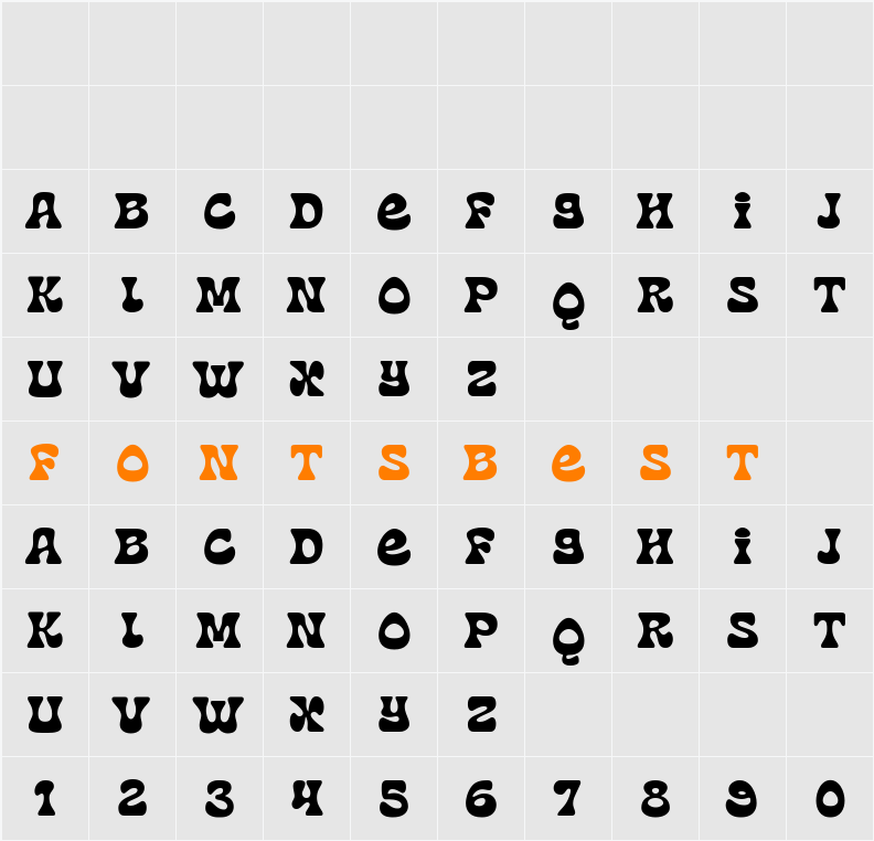 Lemon Funky Character Map