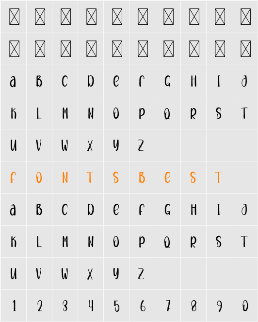Shadnes Character Map