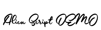Alica Script DEMO Font Image