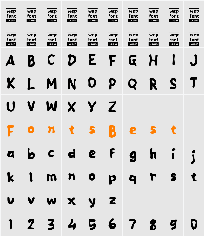Obaco Character Map