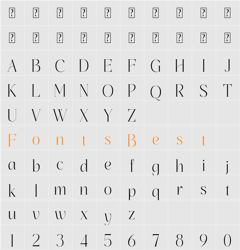 Hatficeld Character Map