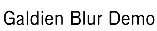 Galdien Blur Demo Font Image