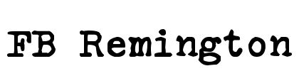 FB Remington Font Image