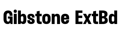 Gibstone ExtBd Font Image