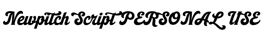 Newpitch Script PERSONAL USE Font Image