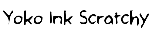Yoko Ink Scratchy Font Image