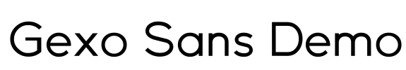 Gexo Sans Demo Font Image