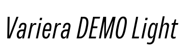 Variera DEMO Light Font Image