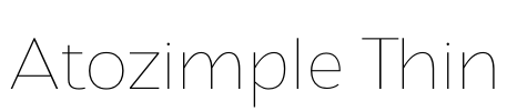 Atozimple Thin Font Image