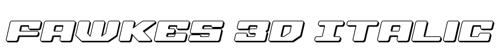 Fawkes 3D Italic Font Image
