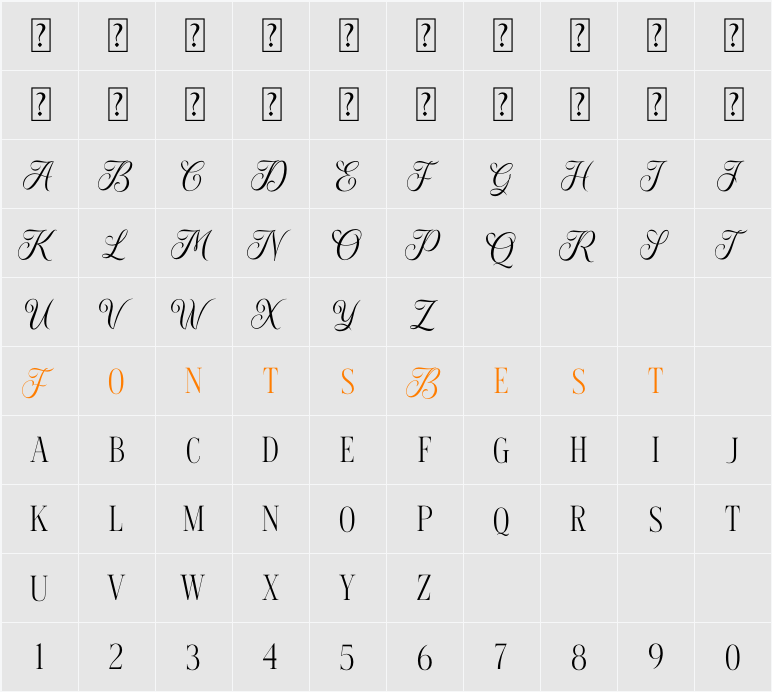 Glosaria Demo Character Map