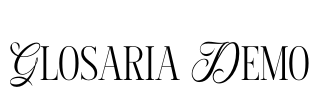 Glosaria Demo Font Image