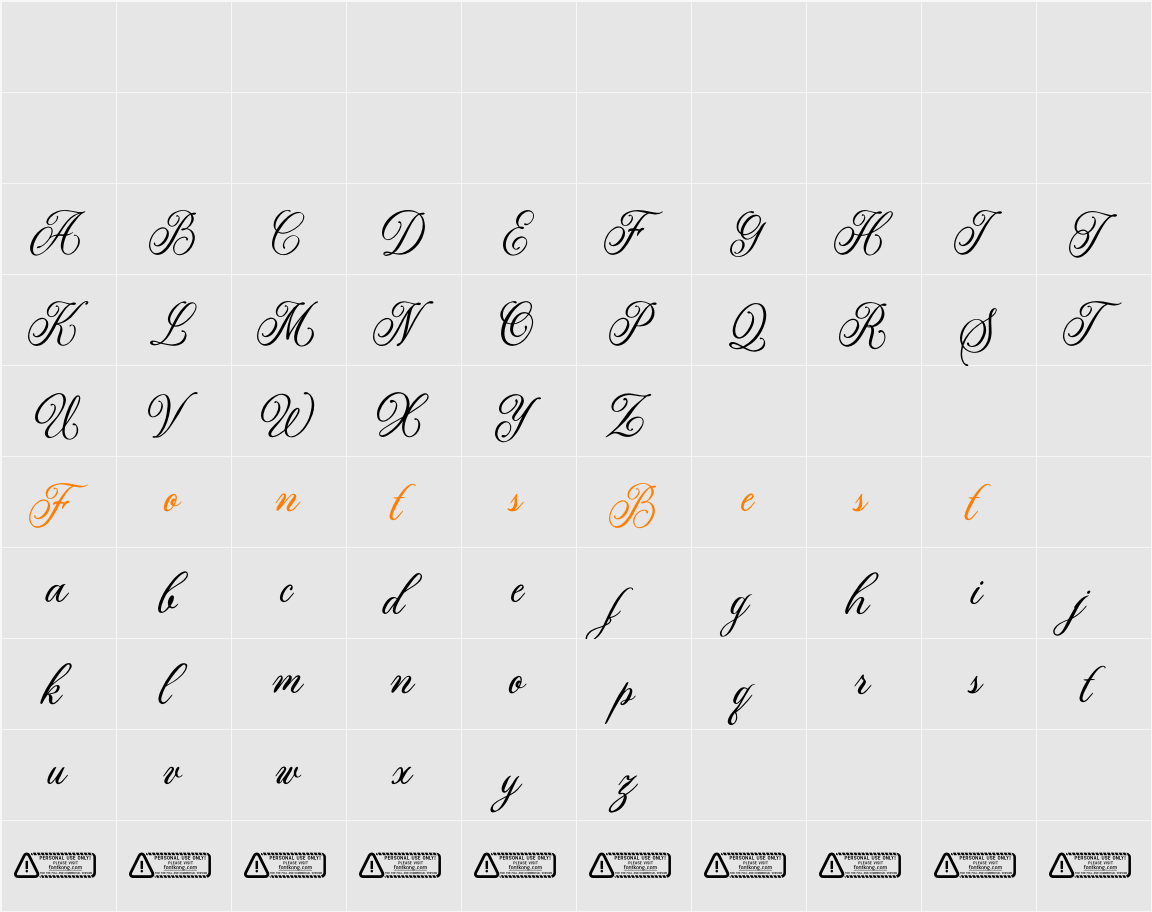Alexina Character Map