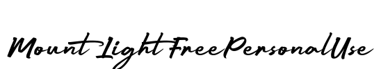 Mount Light FreePersonalUse Font Image