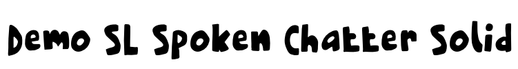 Demo SL Spoken Chatter Solid Font Image