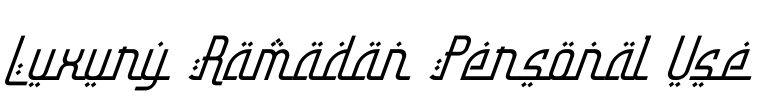 Luxury Ramadan Personal Use Font Image