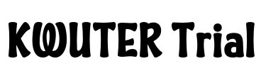 KWUTER Trial Font Image